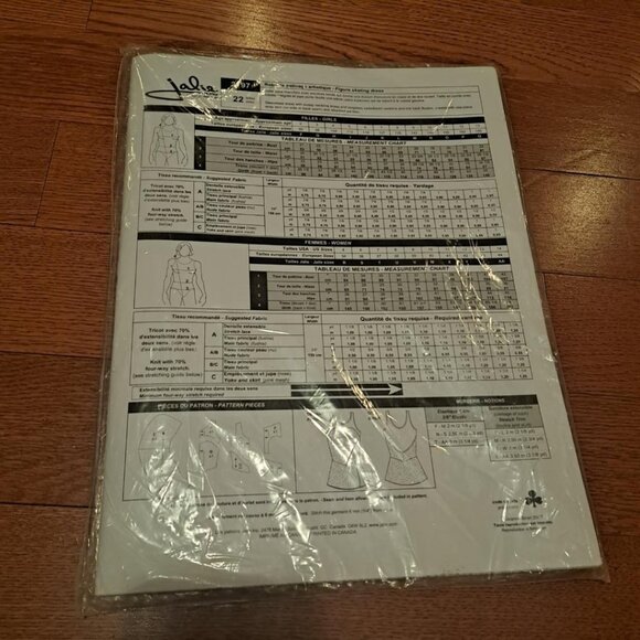 Jalie 2797 figure skating skate dress sewing couture pattern NEW sealed - Picture 2 of 2